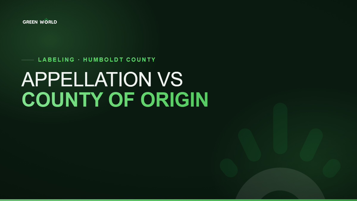 Green World blog cover: Appellation vs county of origin